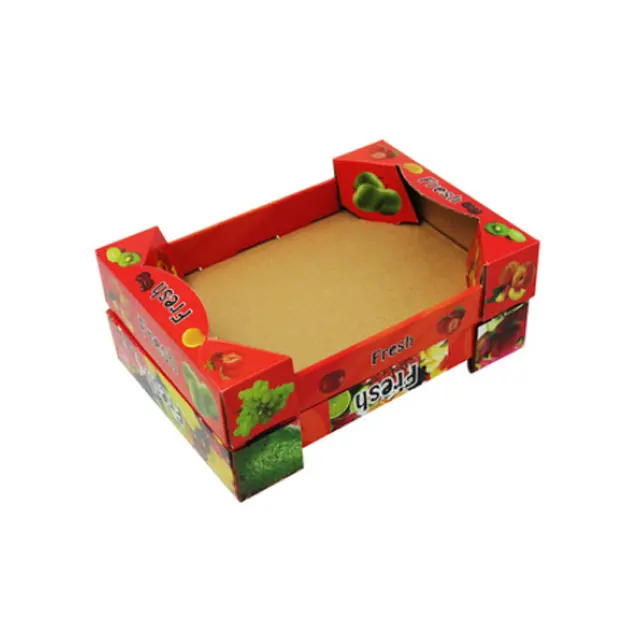 Print Logo Customized Hard Cardboard Recycle Packaging Fruit Box Carton For Fresh Fruit Packaging