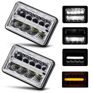 Kamyon 4x6 inç LED dikdörtgen projektör LED farlar mühürlü ışın Peterbilt Kenworth T800 T400 T600 W900B/ L - Product Image 5