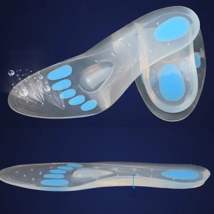 발 배려 의학 급료 투명한 실리콘 젤 신발 안창 물자
