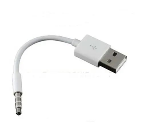 Cargador de sincronización de datos, Cable de carga de 3,5mm a USB 2,0, adaptador de transferencia de Audio para iPod Shuffle 3, 4, 5, 6 y 7