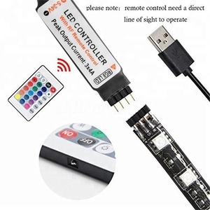 5 В USB RGB контроллер 17 клавиш Радиочастотный пульт дистанционного управления, мини RGB контроллер 3 клавиши, светодиодный контроллер батареи для USB светодиодной ленты RGB 5050 - Product Image 6