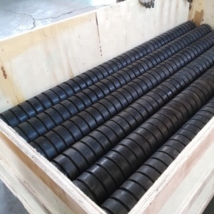 Carbone Scaricare Equip140mm Dia Impatto Folle Rivestito di Gomma Nastro Trasportatore Uso Rullo Fannulloni - Product Image 5