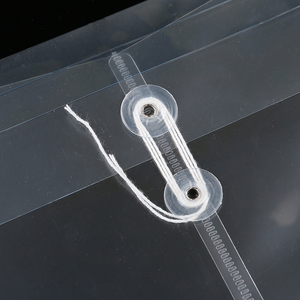 Customized PP File Bag Document Holder A4 Size Clear Plastic File Envelope Folder With Button And String - Product Image 6