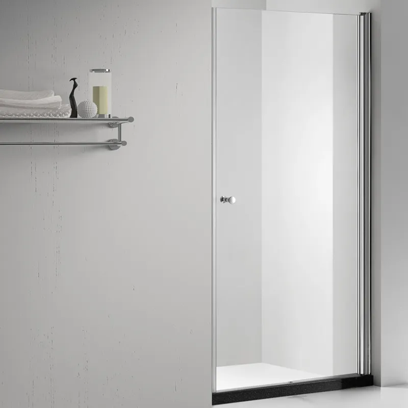 Conception pliante porte pivotante unique mobile intérieur/extérieur forme droite cabine de douche