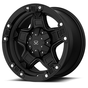 SUV轻型卡车皮卡汽车铝合金越野轮辋4x4黑色车轮简特，以最优惠的价格定制