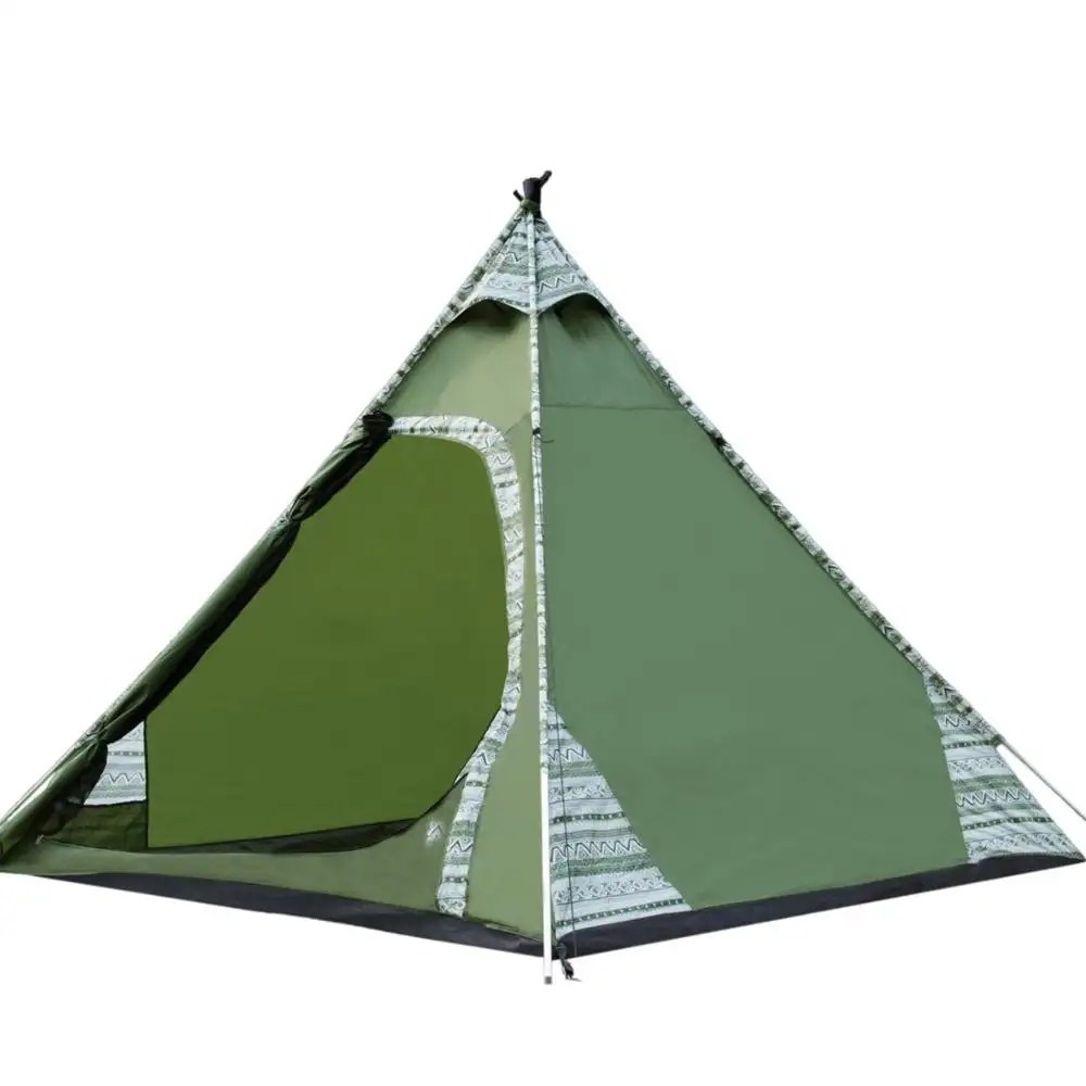 Tente de Camping Tipi indien pour 4 personnes, imperméable, famille, fête, grande, légère, extérieur