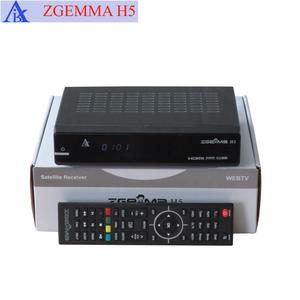 Hbbtv caja zgemma H5 FTA satélite BCM73625 CPU Dual Core Linux OS Enigma2 HEVC/H.265 DVB-S2 + T2 /c doble Combo Sintonizadores - Product Image 1