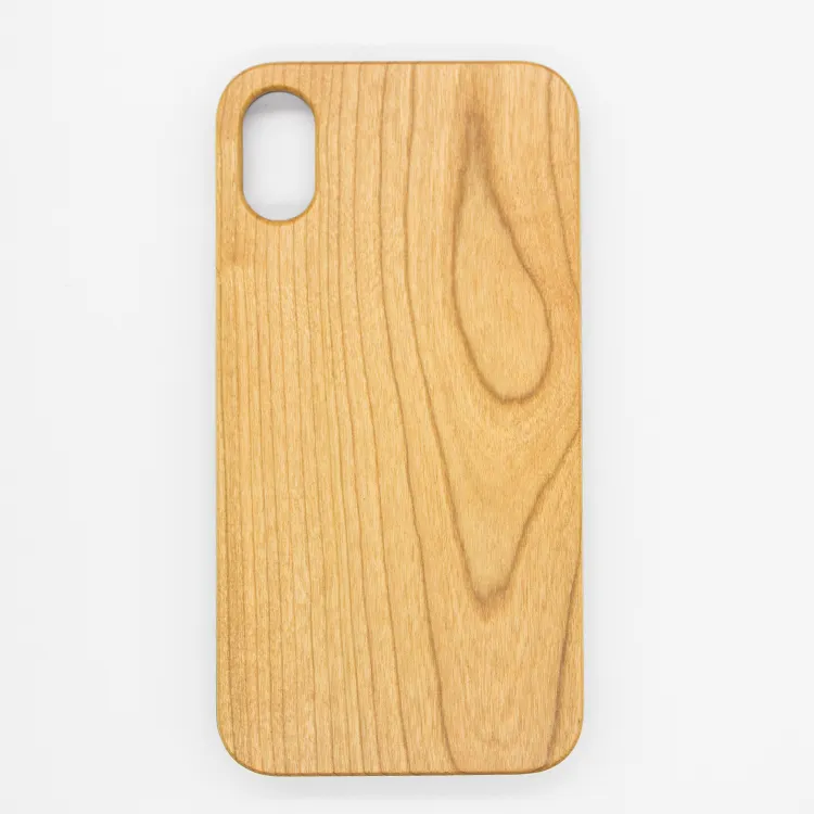 Wood電話カバーFor Iphone X、100% Real Natural Wooden Case