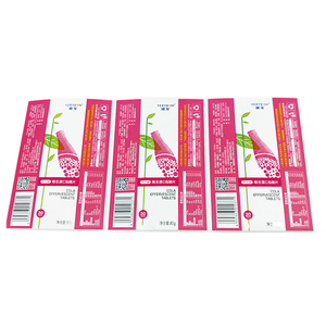 Personalized Full Color Printing Vitamin Bottle Wrap Label Food Packaging Adhesive Label
