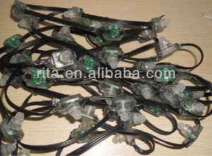 Dc12v ws2811 chip, a colori ha portato pixel smart nodo, 100 pz una stringa, con tutto il cavo nero; stampaggio ad iniezione di tipo - Product Image 1