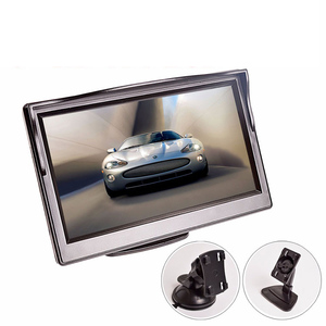 Monitor de visión trasera para coche, pantalla TFT LCD HD de 5 pulgadas, para cámara de respaldo, pantalla de TV para coche