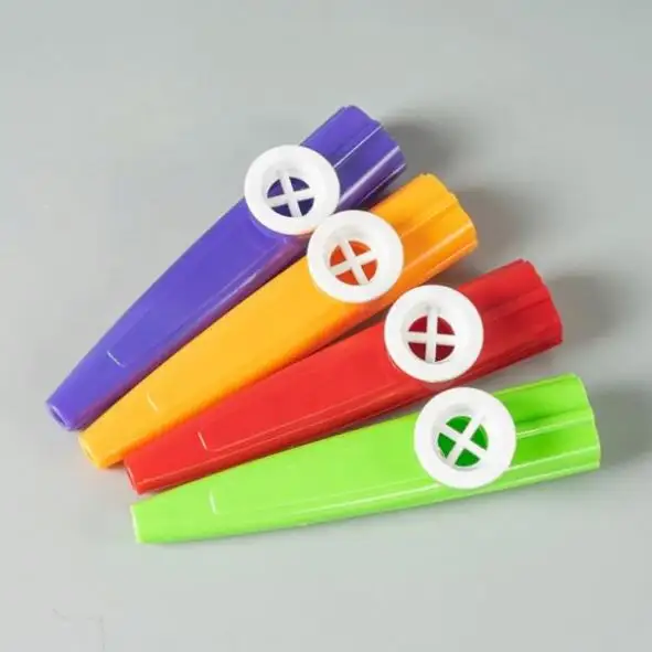 Kazoo-silbato de plástico educativo, instrumentos musicales
