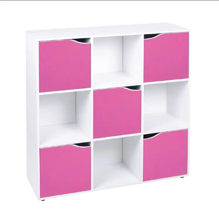 9 cubo 5 Porte 4 Aperto Cubetti di Libreria Per Ufficio Casa di Stoccaggio libreria in legno