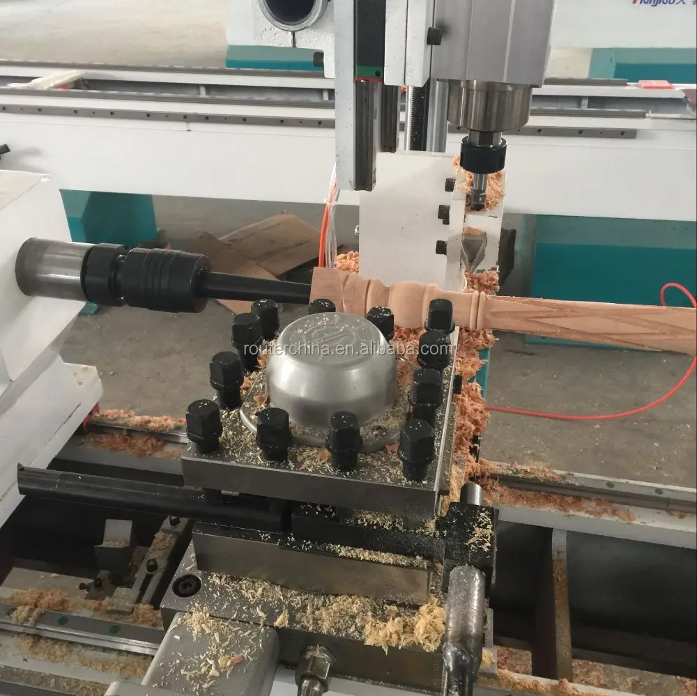 Utilizzato strumenti di lavorazione del legno ATC CNC Tornio di Legno Con 4 Coltelli Per La Tornitura di Legno Di Perforazione