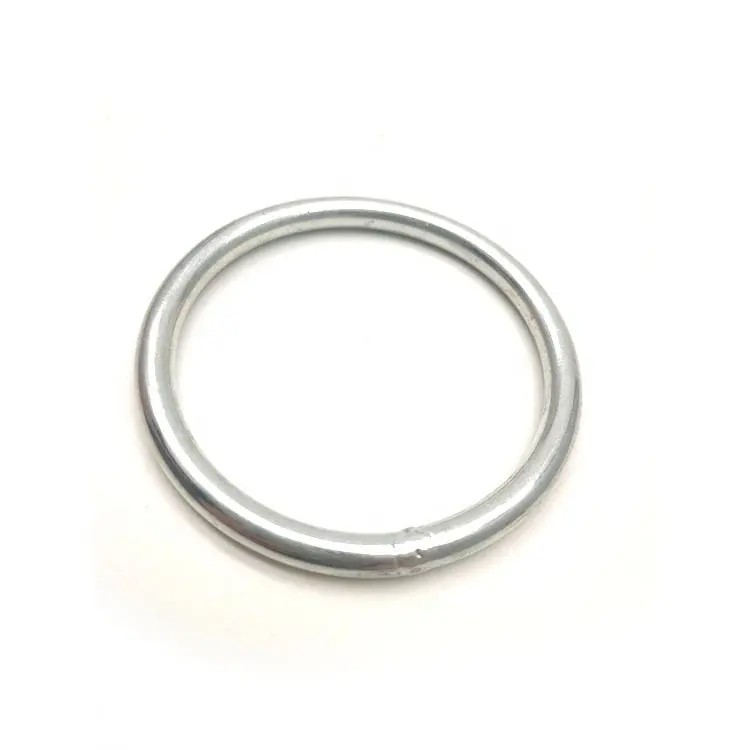 Bagues rondes soudés en acier inoxydable, vente en gros, 5x50mm, anneau simple, bon marché, fabriqué en chine, matériel de gréement
