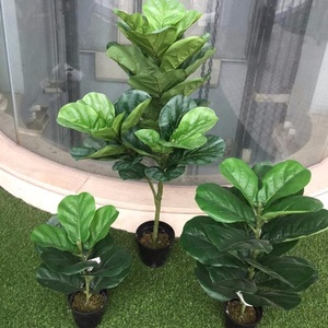 TH-15 heißer Großhandel künstliche Ficus Bonsai Bäume Kunststoff Faux Kunststoff Zimmer pflanzen Geige Blatt Feigen baum