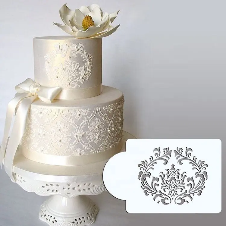 Personalizza lo stencil per le decorazioni di cake topper set di decorazioni per torte ecologiche con taglio laser