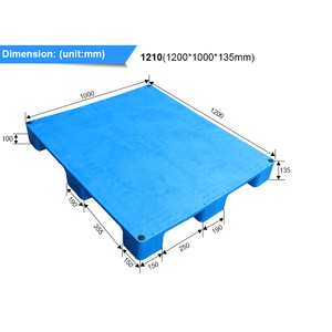 ราคาถูกยูโรแบน Top ชั้นซ้อนสีฟ้า Hdpe พลาสติกพาเลท - Product Image 2