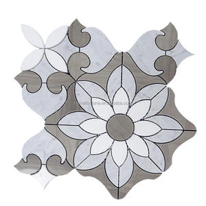 Hot bán carrara trắng new bằng tia nước pattern marble mosaic - Product Image 1