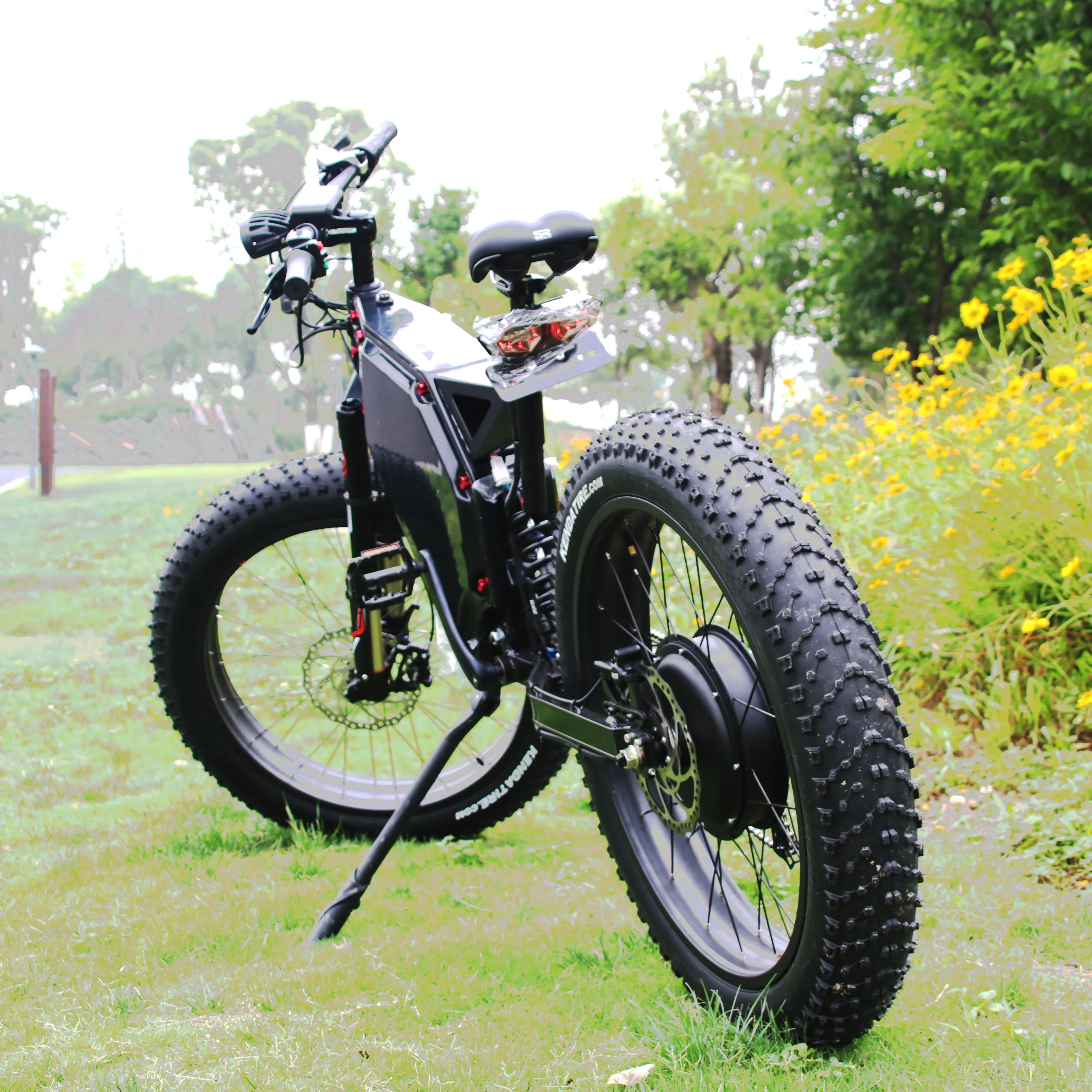 Vélo électrique en alliage de carbone, suspension complète, pneus larges, peinture, 2019