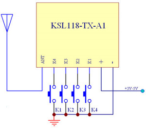 Taidacent DC 3V-24V 10MA 4CH Mini Senza Fili 433Mhz RF Wireless Remote Control 1527 Codice di Apprendimento modulo trasmettitore - Product Image 4