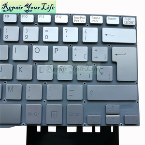 シルバーノートパソコン用キーボードソニー<span class=keywords><strong>VAIO</strong></span> Fit 13 13A 13N SVF13 SVF13A SVF13N SPスペイン語ノートブックキーボード149267241ES