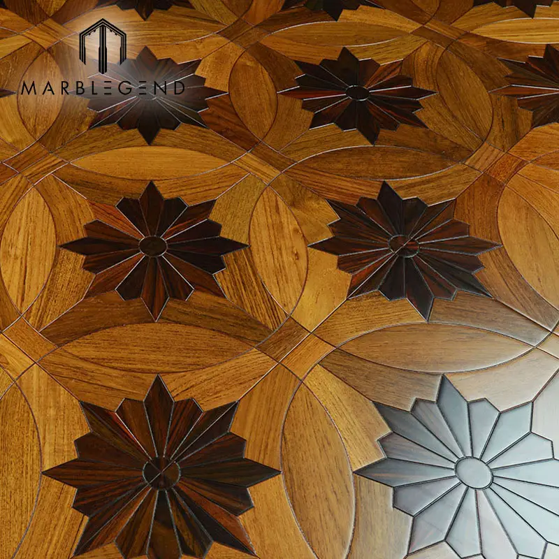 Madera de roble Natural con incrustaciones de madera de Arte de Parquet piso de madera