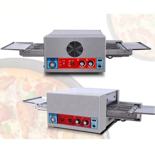 220v convección tipo Pretzel transportador eléctrico horno de Pizza