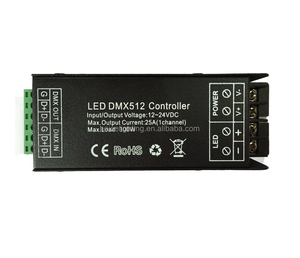 DC12V ~ 24V 25*1CH светодиодный DMX512 декодер DIP переключатель светодиодный Dmx декодер Dmx 512 Rgb светодиодный контроллер 300 Вт - Product Image 2