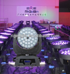 סיטונאי RIGEBA 36x10w RGBW 4in1 לשטוף זום led הזזת ראש אור