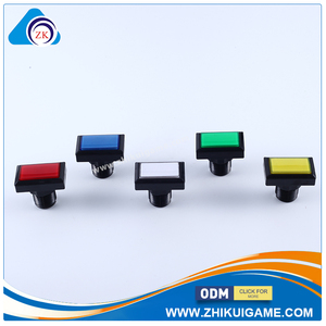 Hochwertiger Arcade-Druckknopf Rechteckiger Mini-LED-Licht-Druckknopf Made in China - Product Image 2