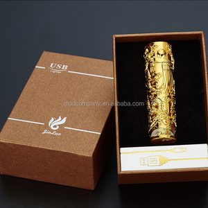 扁龙和凤凰浮雕三维单弧打火机 USB 脉冲打火机 - Product Image 4