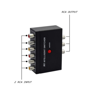 2in1 AV Intelligent Switcher Box Hifi Sound <strong>Audio</strong> Video Channels matrix Switcher <strong>1</strong> Button <strong>Switch</strong> Playing Format - Product Image 4
