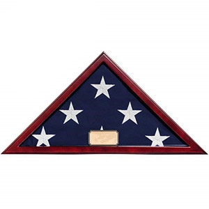Bán Buôn Giá Rẻ Tùy Chỉnh Tôn Vinh Tưởng Niệm/Burial Flags Hiển Thị Hộp Retro Tam Giác Bằng Gỗ Cờ Hiển Thị Trường Hợp - Product Image 3
