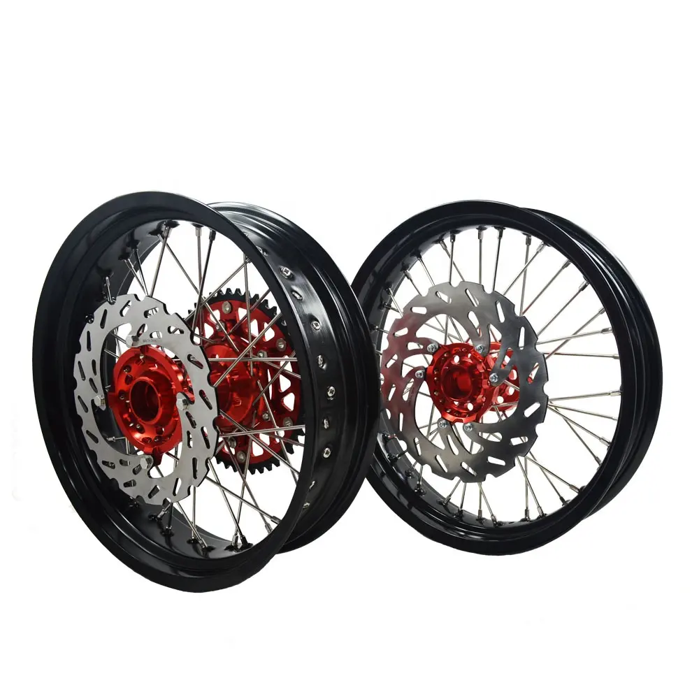Super Motard CRF250x Motorcycle Spoke Wire Tubeless Wheels Rims