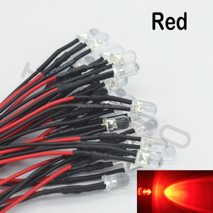 Small Mini Lights DC5-12V Single Bulb Pre Wired <strong>3mm</strong> 5mm 10mm Bright White Red Green Blue <strong>Leds</strong> Diode <strong>20cm</strong> Prewired 12v Diode