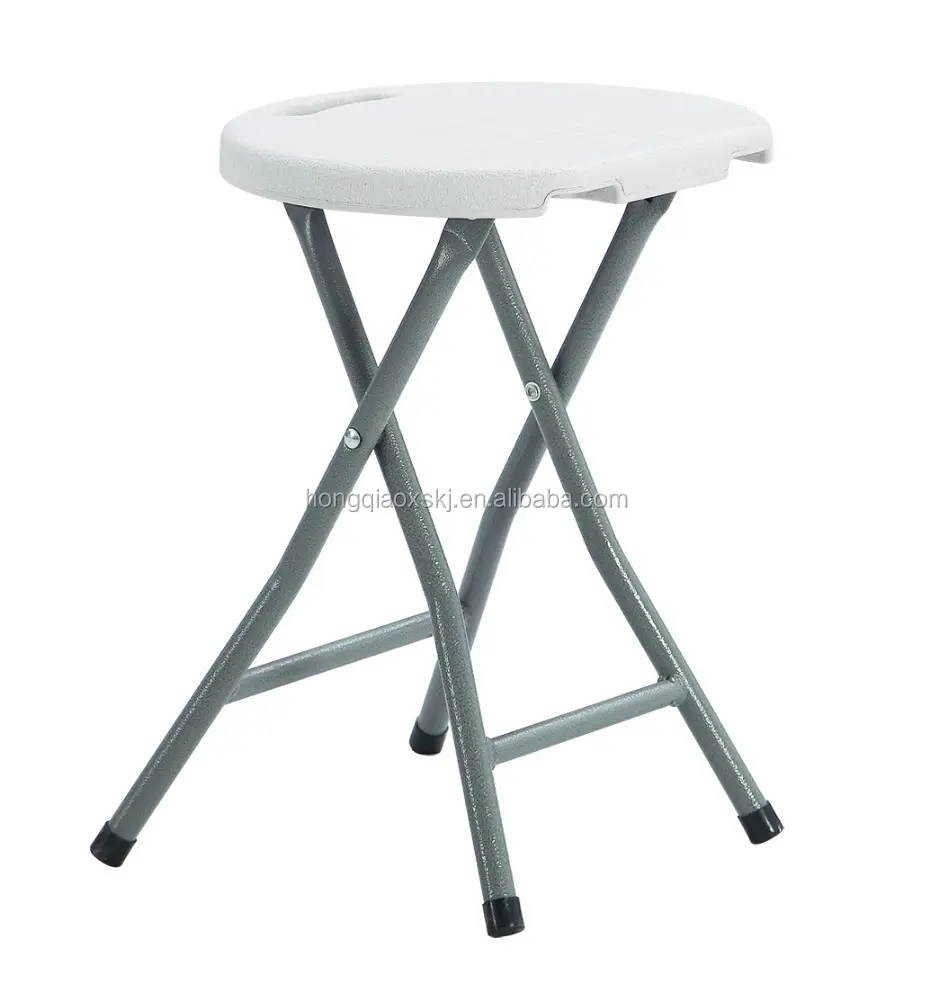 Stool dobrável portátil de plástico, leve, barato, acampamento, banheiro