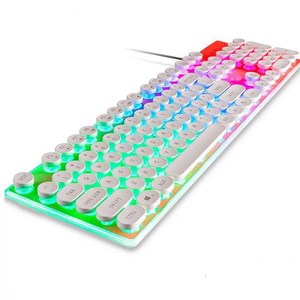 R8 cable USB juego de oficina teclado 104 llaves slim redondo colorido keycap luz Led retroiluminación Keycap para Macbook PC de escritorio - Product Image 4