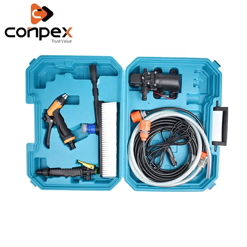 Conpex-lavamanos portátil de alta presión para coche, dispositivo de limpieza corporal con pulverizador, 12V, 43x31x12cm, ABS