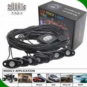 ไฟ Led RGB Rock Light แรงดันต่ำ4/6/8/12ชุดไฟอัตโนมัติพร้อมการควบคุมโหมดเพลงโดยแอปมือถือสมาร์ทโฟน