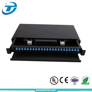 32 porta SC / APC Fibra Óptica <span class=keywords><strong>Patch</strong></span> <span class=keywords><strong>Panel</strong></span> com 2 Deslizante Bandeja de Emenda