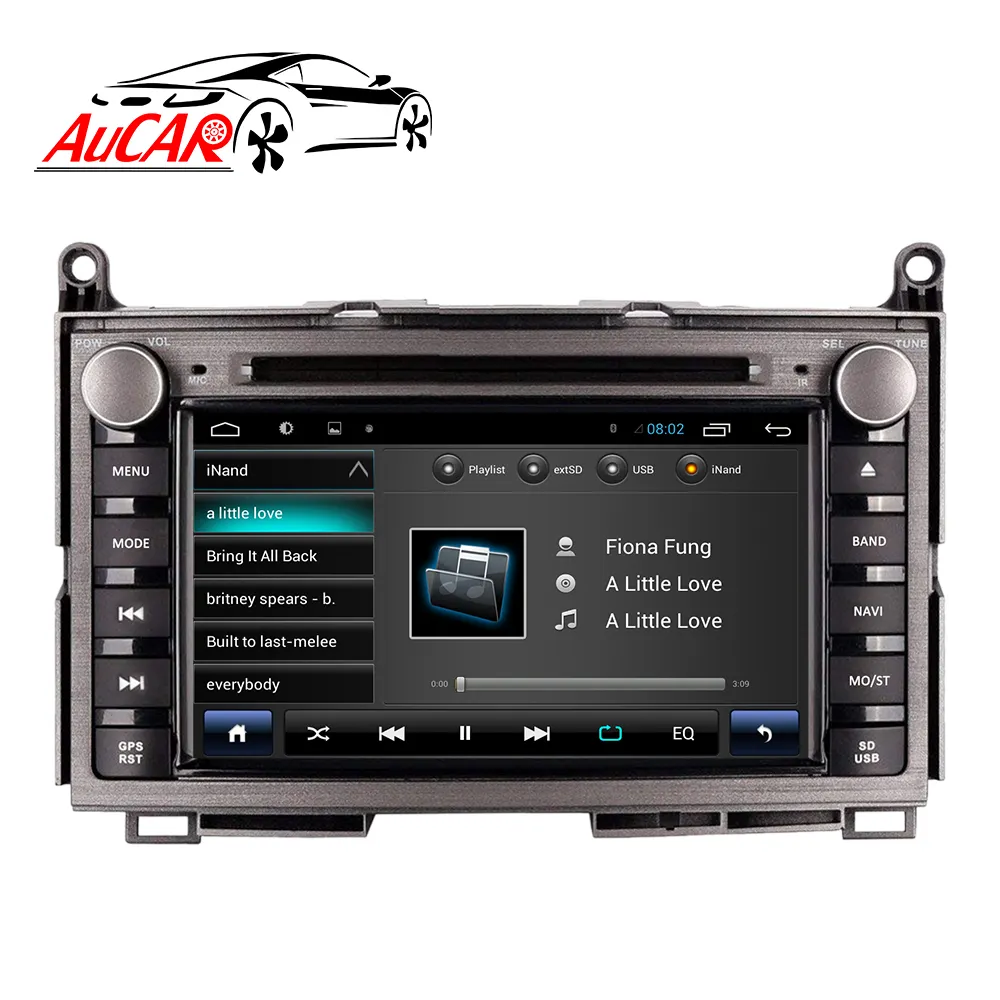 AuCAR 7 "เครื่องเสียงติดรถยนต์ระบบแอนดรอยด์10,เครื่องเล่นมัลติมีเดียหน้าจอสัมผัสระบบนำทาง GPS PX4 IPS สำหรับ Toyota Venza 2008-2014