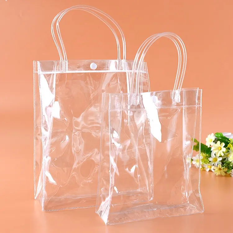 Nieuwe Collectie Spot Duidelijk Pvc Plastic Zakken Promotionele Tassen Gift Bags Met Draagbare