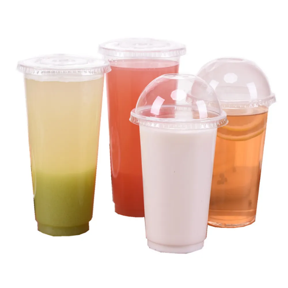 Taza de plástico transparente desechable, copa de bebida fría, calibre 90, PP, 480ml, envío rápido