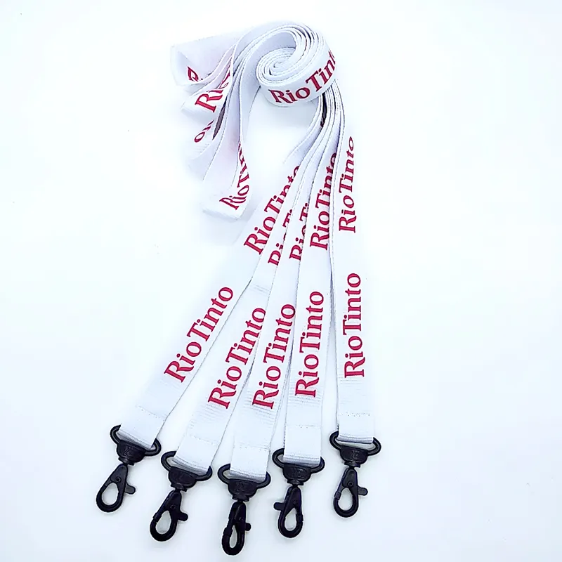 White plastic hooks wholesale personalized polyester lanyard