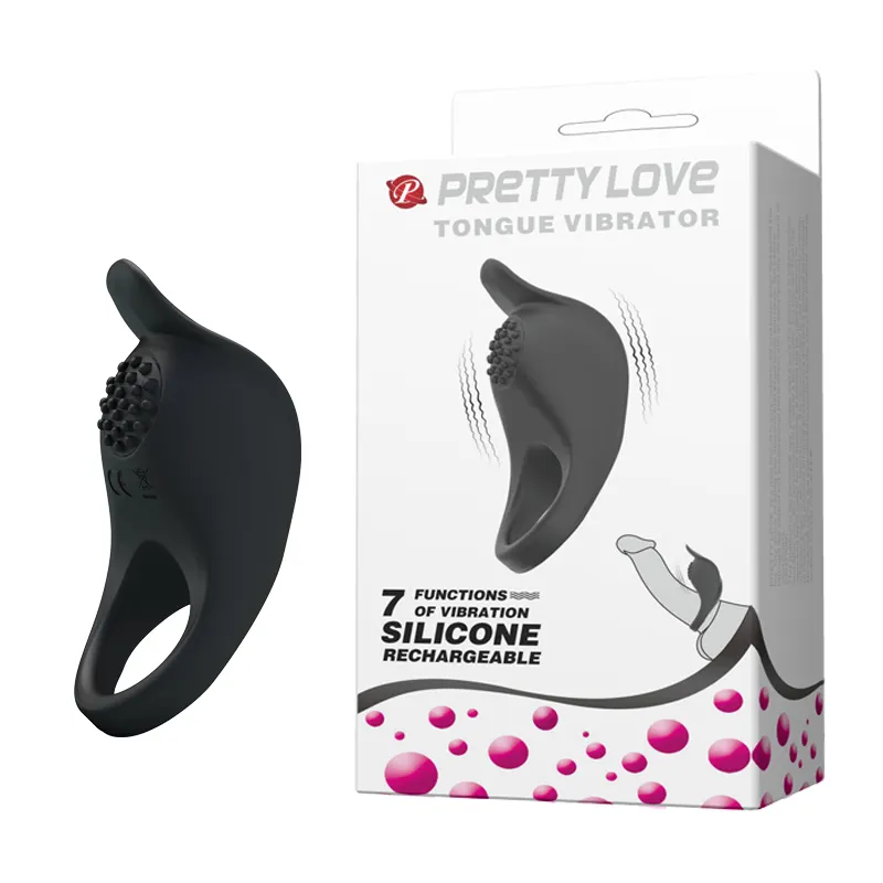 Anello del rubinetto vibrante in Silicone pieno-vibratore dell'anello del pene ricaricabile impermeabile-giocattolo del sesso per uomini o coppie (nero)