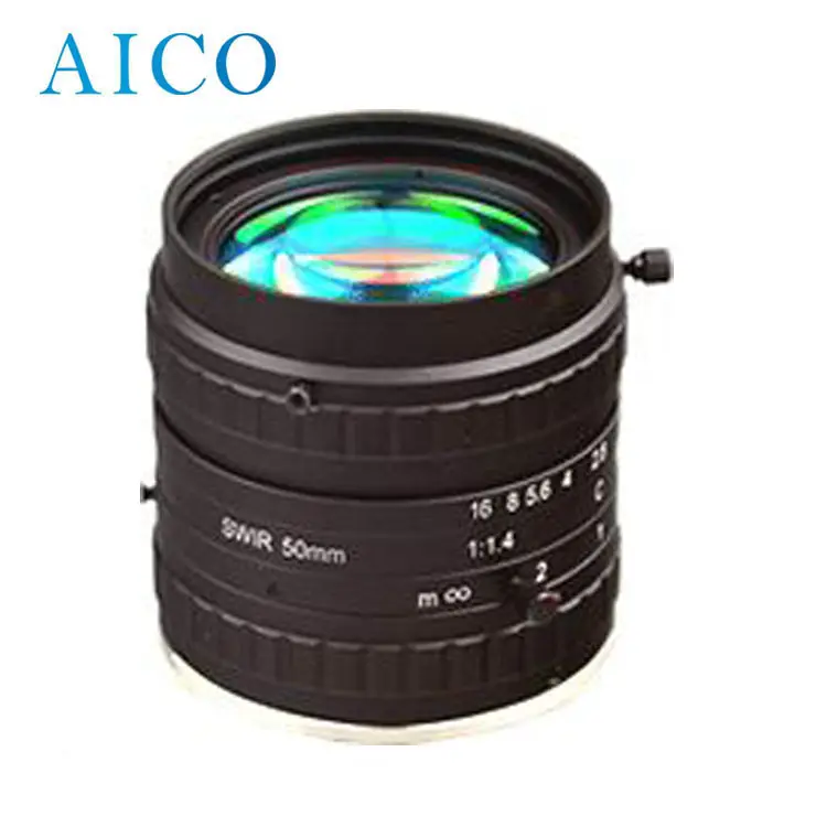 1" F1.4 manual iris 50mm C mount swir wave length 900nm~1700nm industrial cmount fa cctv lens for machine vision swir