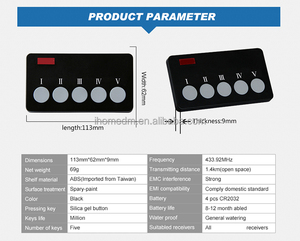 <strong>Wireless</strong> Kitchen or Factory Call <strong>System</strong> Customized 5 Keys Call <strong>Button</strong> - Product Image 6