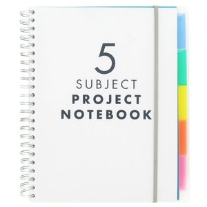 ホワイトカスタム5件名カラーインデックスタブディバイダーA4プラスチックカバースパイラルノートブック - Product Image 2
