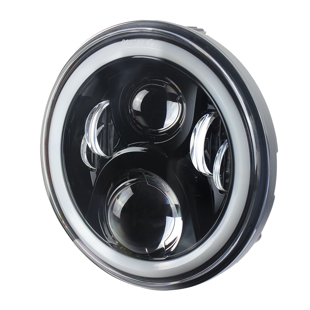 Faro per moto LED Lente per proiettore Dual Halo Angel Devil Eye Spot Light 4 colori Blu